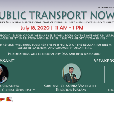 Join us for the second session in the webinar series ‘Public Transport Now!’ on July 18